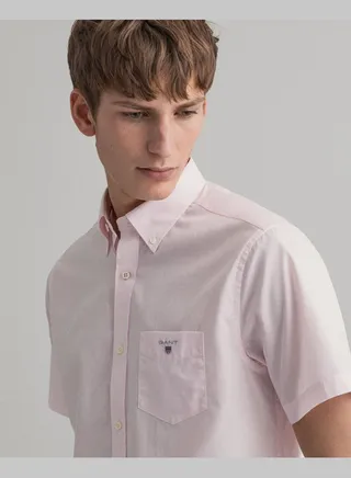GANT Regular Fit Short Sleeve Banker Broadcloth Shirt