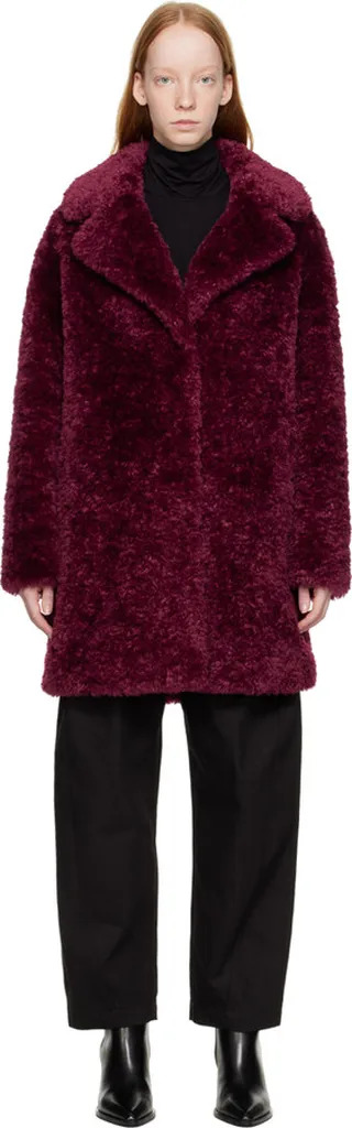 Herno Purple Curly Oversized Coat