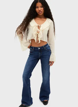Lace Tie Detail Top