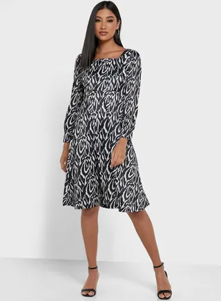 Abstract Print Dress