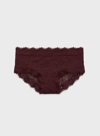 High Leg Lace Detail Brief