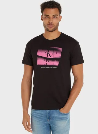 Slogan Crew Neck T-Shirt