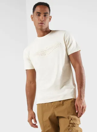 Emobossed Crew Neck T-Shirt