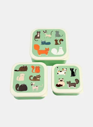 Set Of 3 Nine Lives Snack Boxes