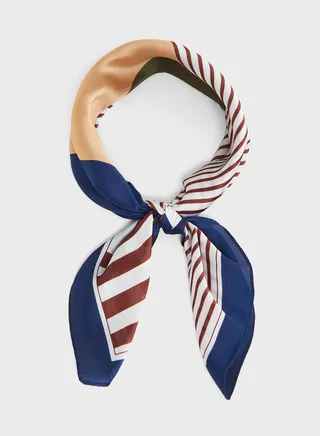 Geometric Print Silky Scarf