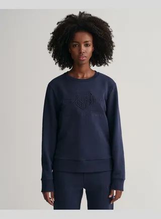 Tonal Shield Crew Neck Sweatshirt