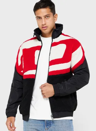 Logo High Neck Jacket