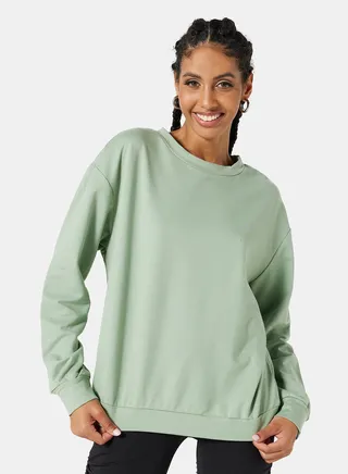 Basic Relaxed Long Sleeve Sweatshirt