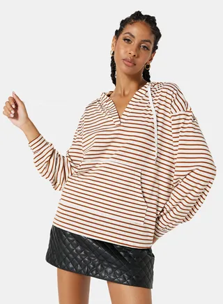 Stripe Oversized Hoodie