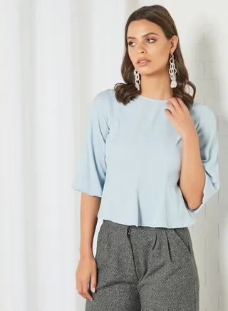 Ruffled Hem Top