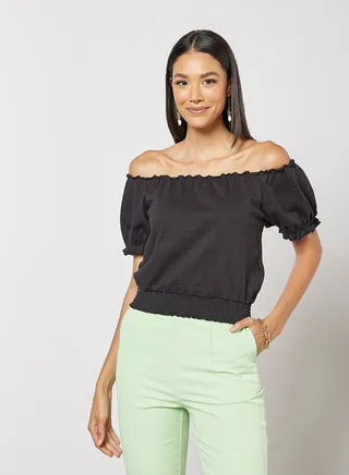 Smock Off-Shoulder Top