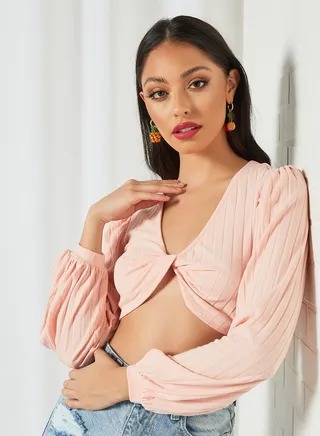 Twist Front Crop Top