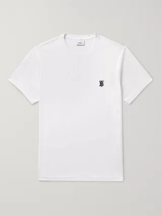 Logo-Embroidered Cotton-Jersey T-Shirt