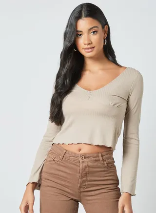 V-Neck Crop Top