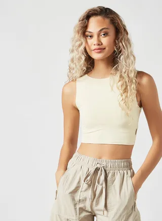 Keyhole Back Crop Top