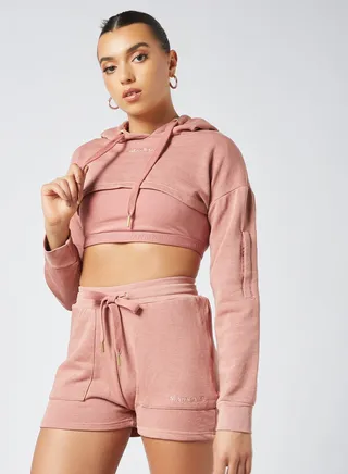 Logo Cropped Hoodie