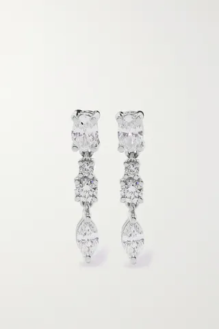 Anita Ko - Maya 18-karat White Gold Diamond Earrings - One size