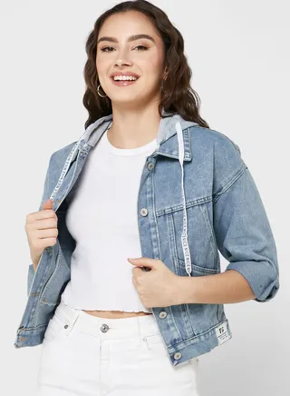 Denim Jacket With Fringing