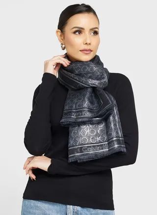 Mono Jacquard Tonal Scarf