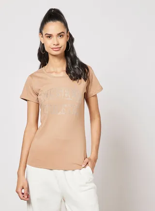 Studded Round Neck T-Shirt