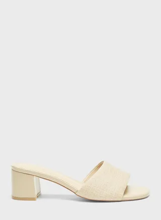 One Strap Mid Heel Sandals