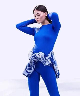 ASOS 4505 base layer top in onion jacquard