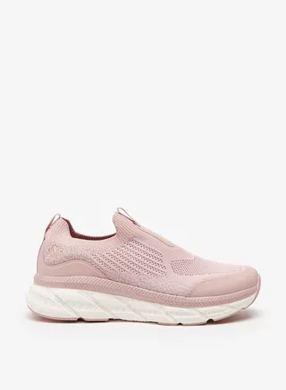 Women's Solid Slip-On Cushioning Shoes With Pull Tabs