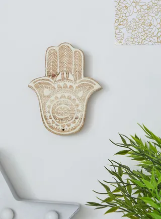 Wooden Hamsa Hand Decoration