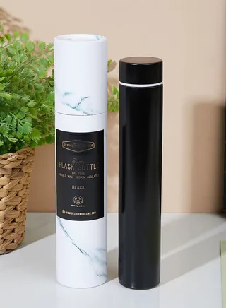 Marble Slim Flask Bottle In Tube