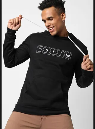 Front Pocket Printed Hoodie