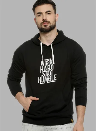 Front Pocket Printed Hoodie