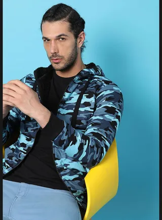 Men’s Camouflage Cotton Jacket Regular Fit For Casual Wear