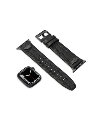 Police Wings Black Leather Watch Straps