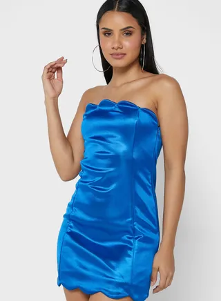 Cowl Neck Strappy Dress