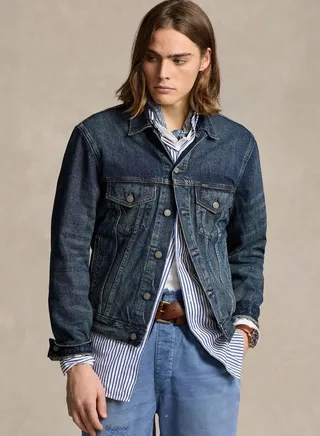 Faded Denim Trucker Jacket