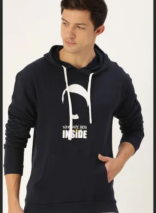 Front Pocket Printed Hoodie