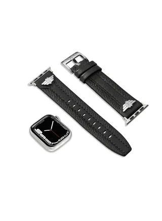 Police Wings Black Leather Watch Straps