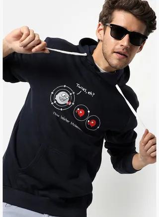 Front Pocket Printed Hoodie
