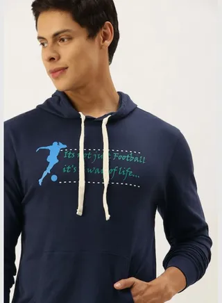 Front Pocket Printed Hoodie