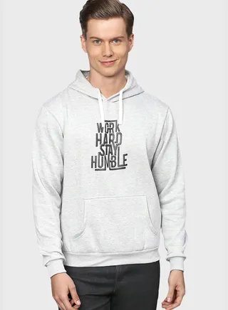 Front Pocket Printed Hoodie