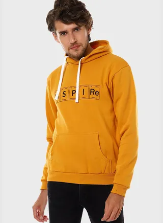 Front Pocket Printed Hoodie
