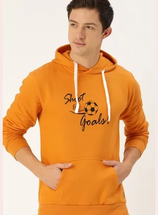 Front Pocket Printed Hoodie
