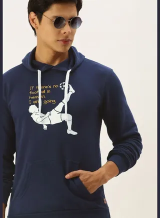 Front Pocket Printed Hoodie