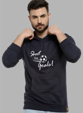 Front Pocket Printed Hoodie