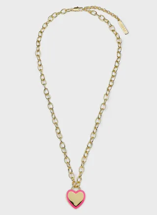 Pave Heart Long Necklaces