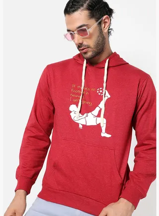 Front Pocket Printed Hoodie