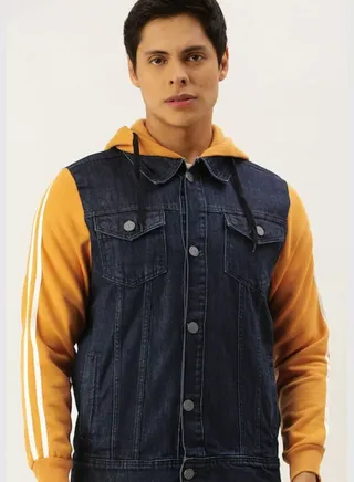 Stylish Color block Jeans Jacket
