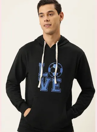 Front Pocket Printed Hoodie
