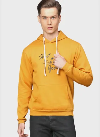Front Pocket Printed Hoodie
