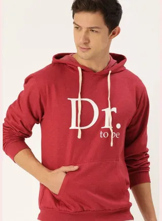 Front Pocket Printed Hoodie